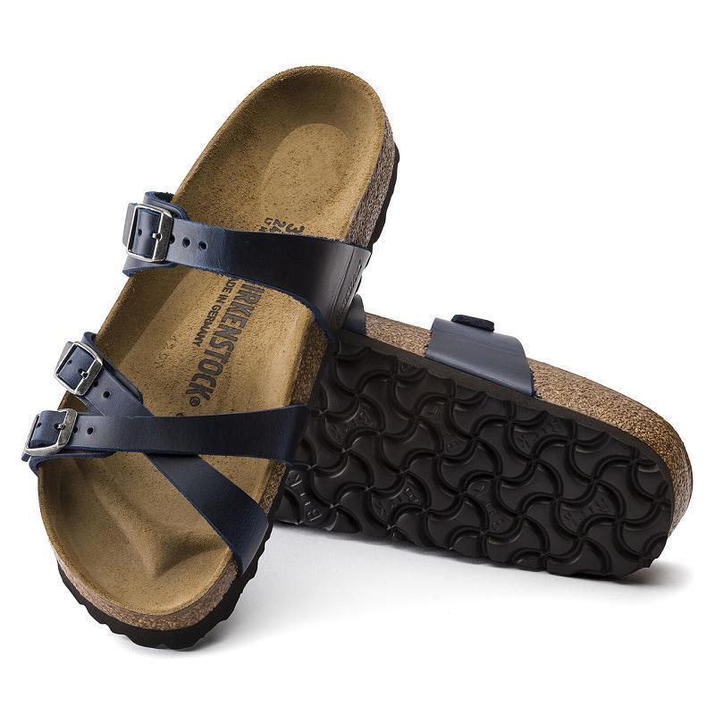 Franca Birkenstock Oiled Kozene Damske Modre | SK 91MQZ